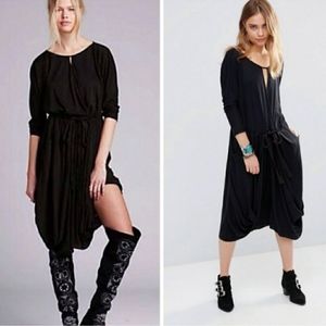 Free People Easy Squeezy Drapey Dress Short Sleeve